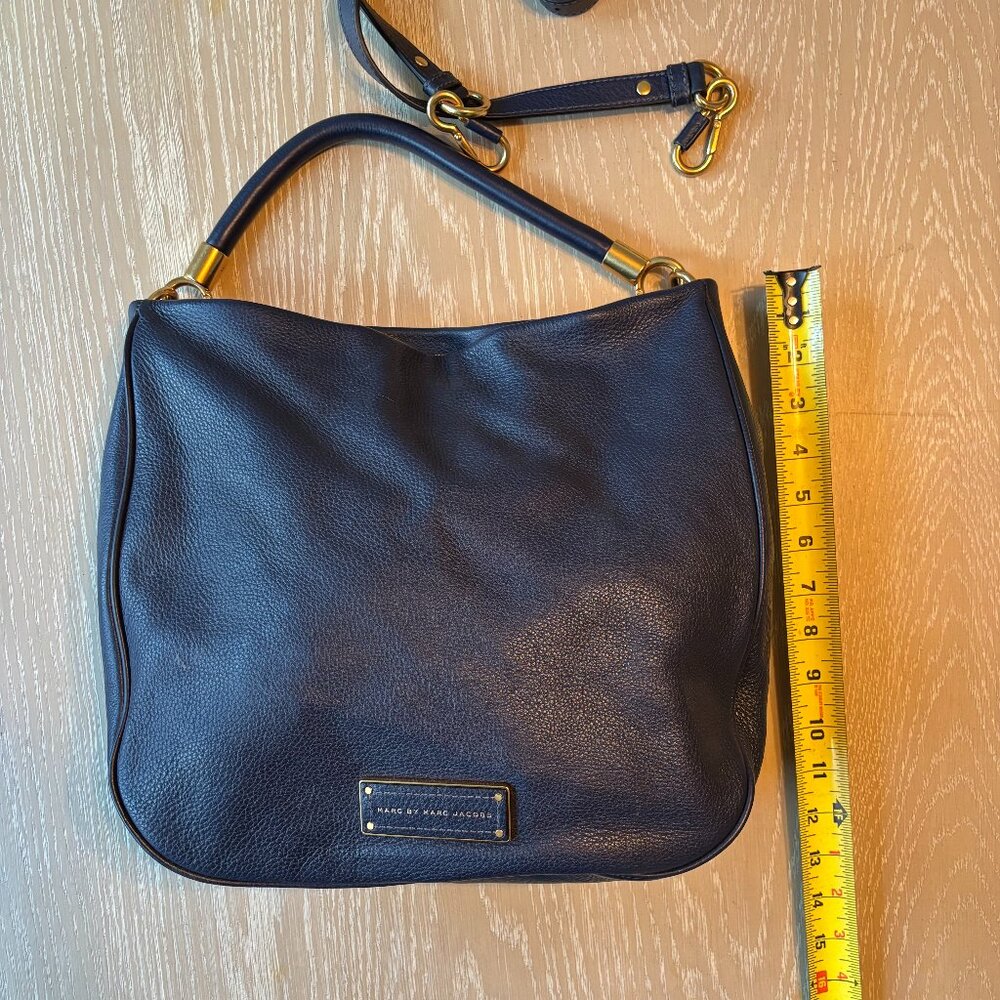 Marc by Marc Jacobs Navy Too Hot to Handle Leather Hobo Handbag